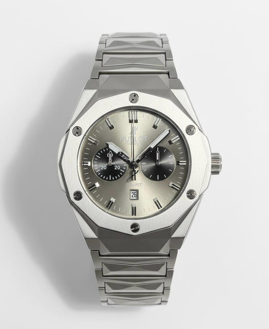 Hublot Silver Chronograph Stainless Steel Luxury Watch – Premium Edition