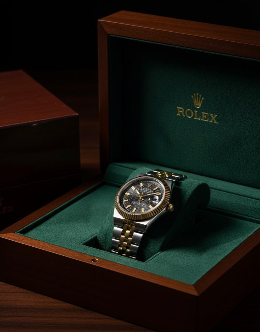 Luxury Two-Tone Automatic Watch – Gold & Silver Stainless Steel Classic Design
